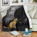 Funny Cat Hates Dogs Fleece Blanket For Cat Lover-Gear Wanta