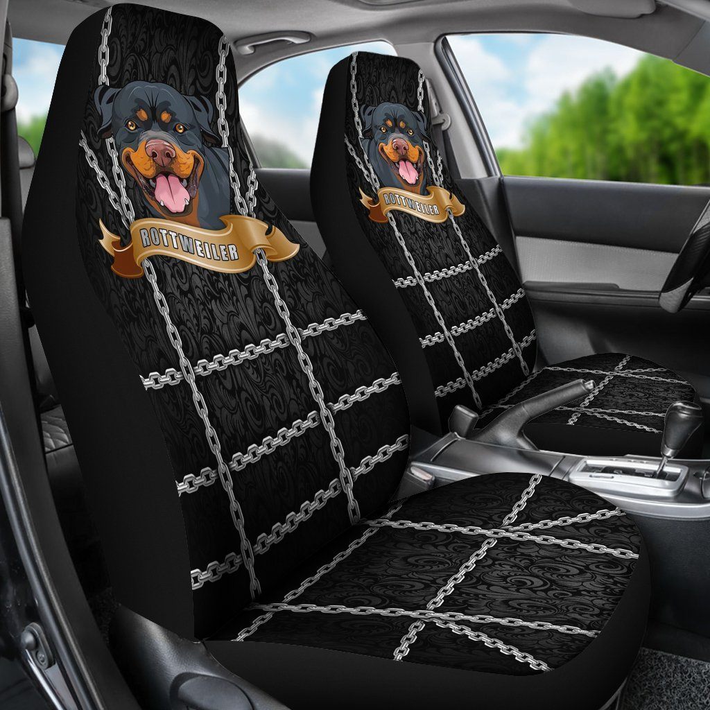 Funny Chain Rottweiler Car Seat Covers-Gear Wanta