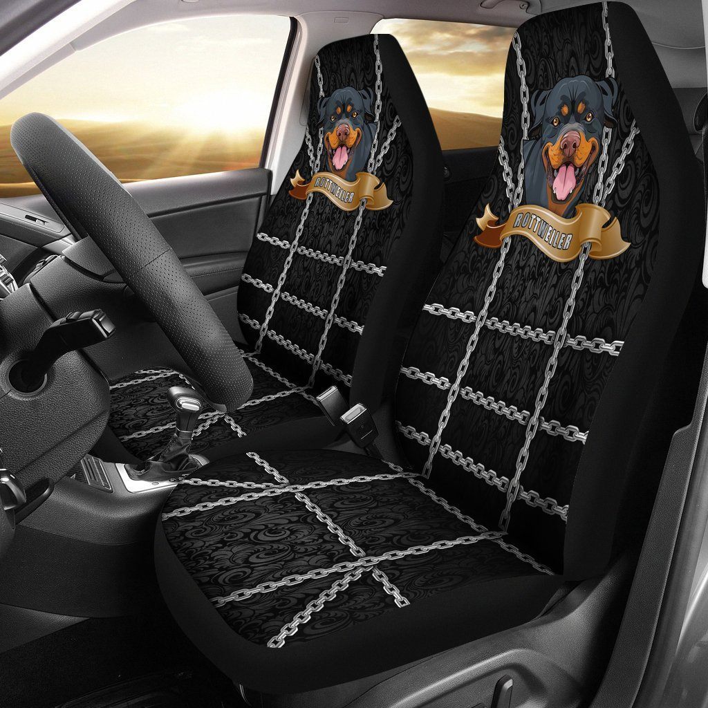 Funny Chain Rottweiler Car Seat Covers-Gear Wanta