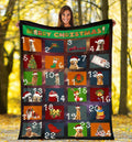 Funny Christmas Golden Retriever Fleece Blanket Xmas-Gear Wanta