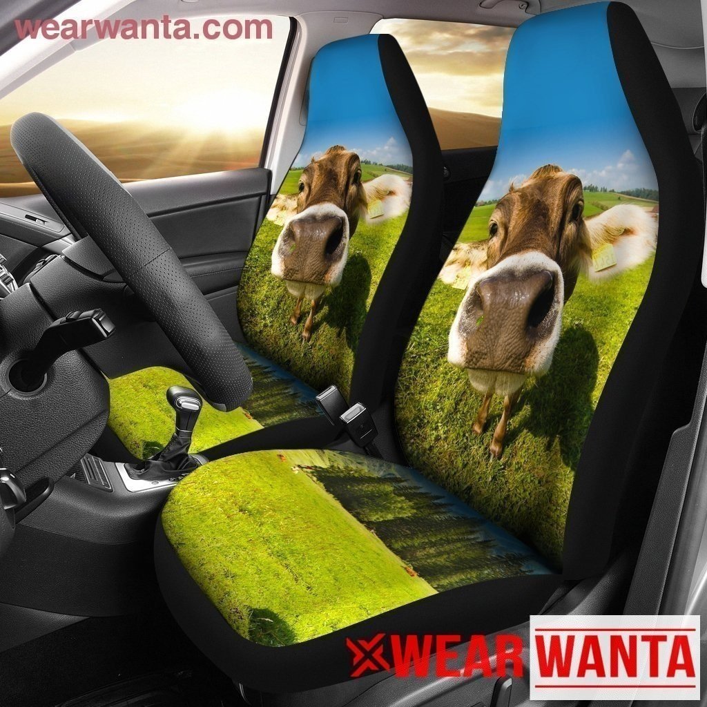 Funny Cow Face Car Seat Covers LT03-Gear Wanta