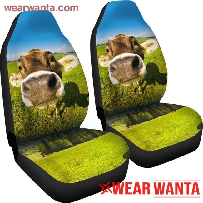 Funny Cow Face Car Seat Covers LT03-Gear Wanta