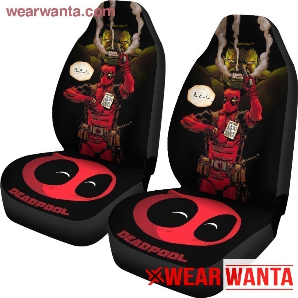 Funny Deadpool & Hulk Car Seat Covers-Gear Wanta