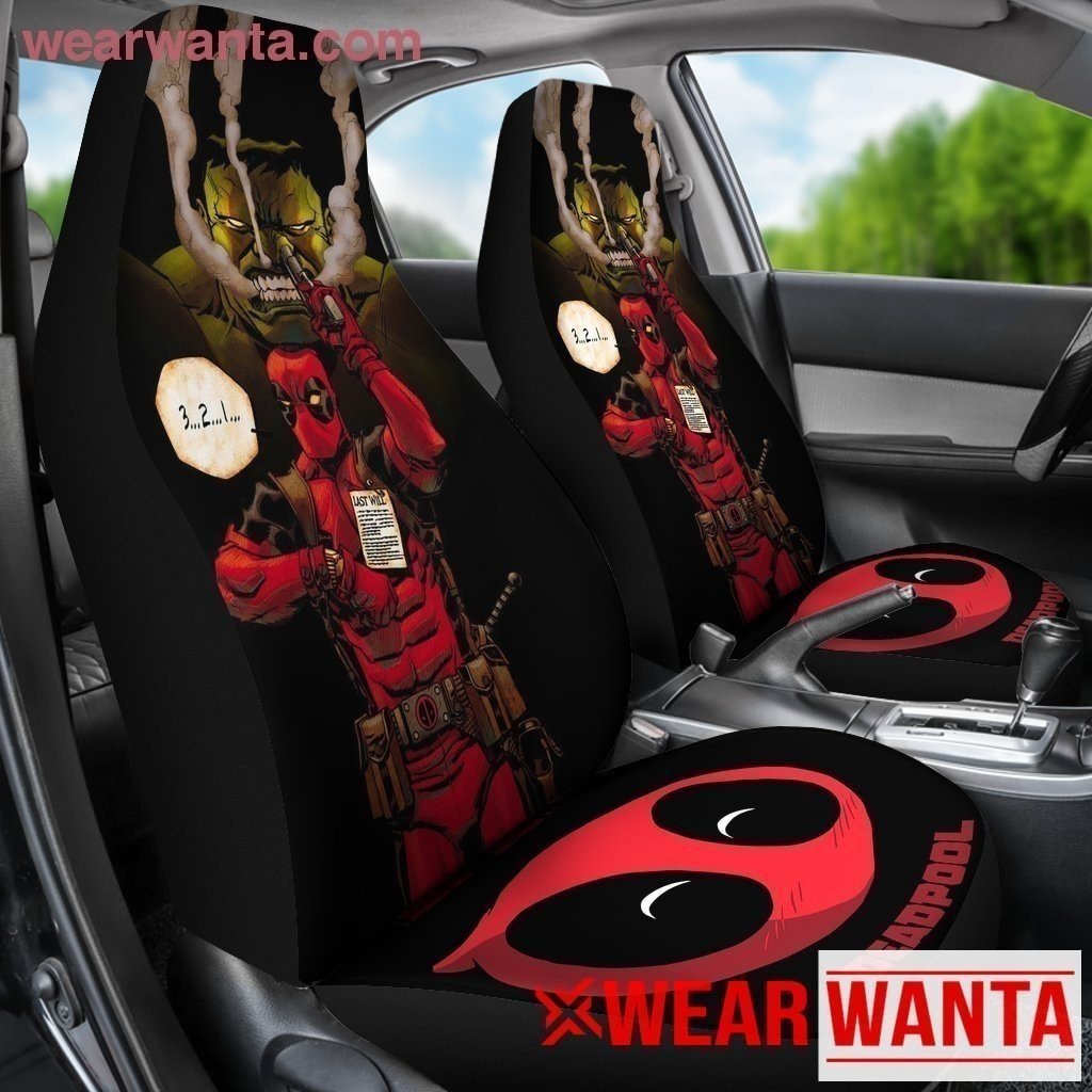 Funny Deadpool & Hulk Car Seat Covers-Gear Wanta