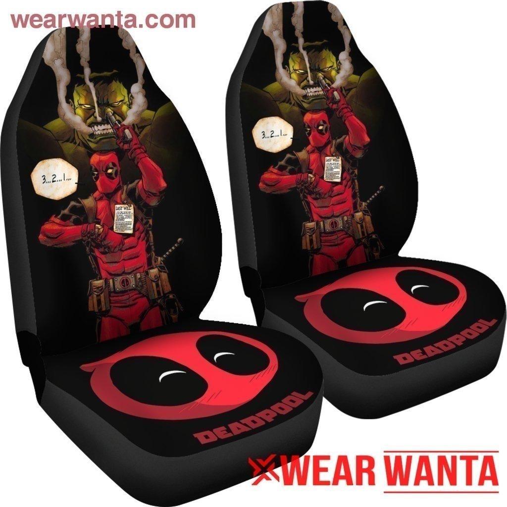 Funny Deadpool & Hulk Car Seat Covers-Gear Wanta