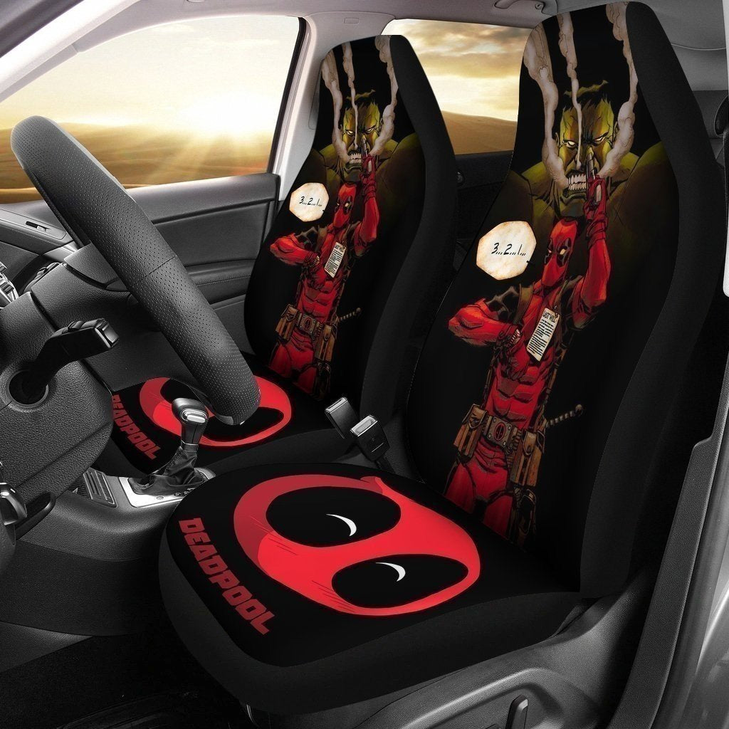 Funny Deadpool & Hulk Car Seat Covers-Gear Wanta