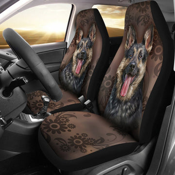 Funny Face German Shepherd Car Seat Covers-Gear Wanta