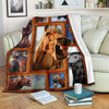 Funny Horse Face Fleece Blanket Gift For Horse Lover-Gear Wanta