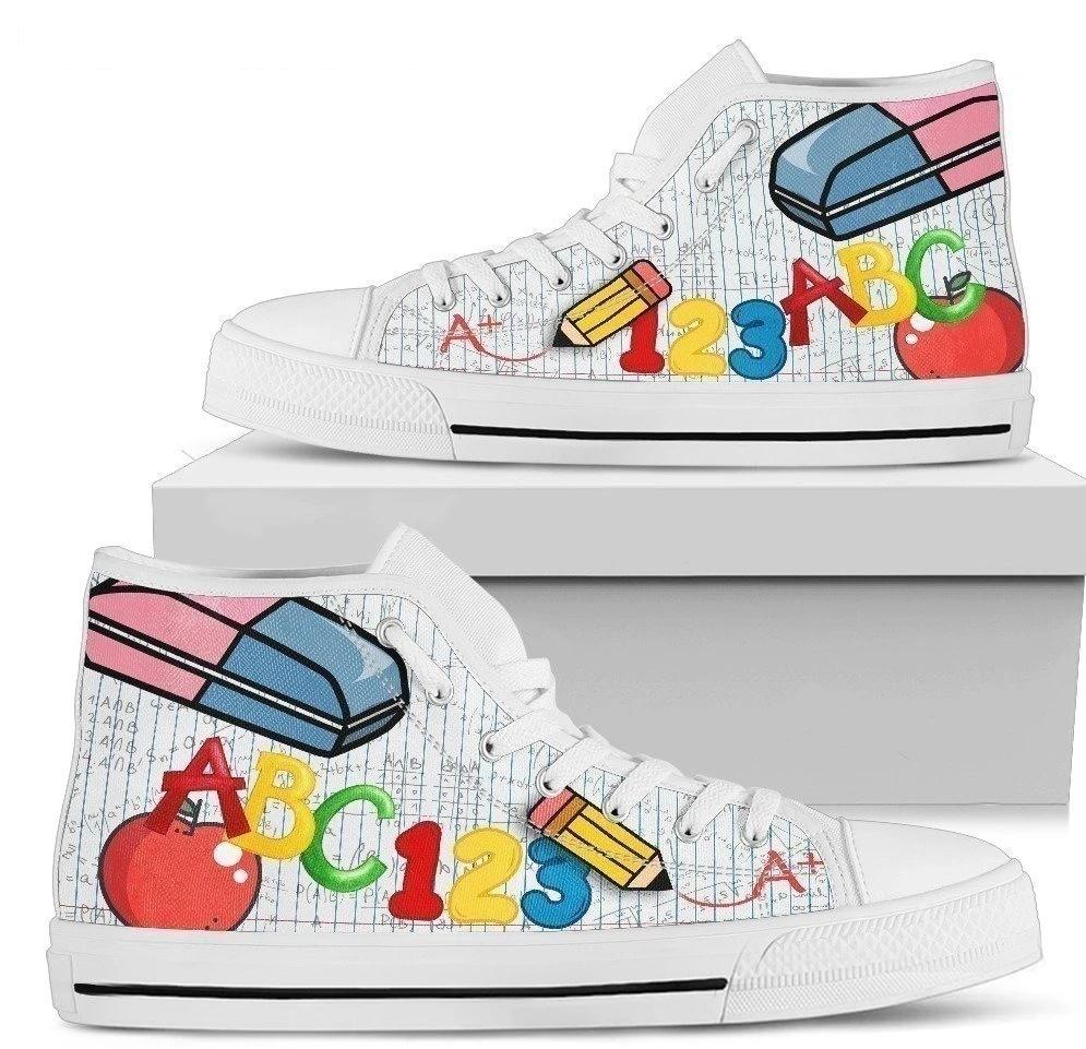 Funny Math Teacher Women's High Top Shoes Gift Idea-Gear Wanta
