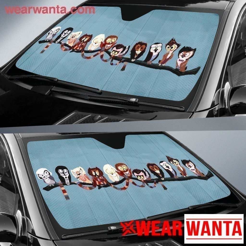 Funny Owl Doctor Who Style Car Sun Shade-Gear Wanta