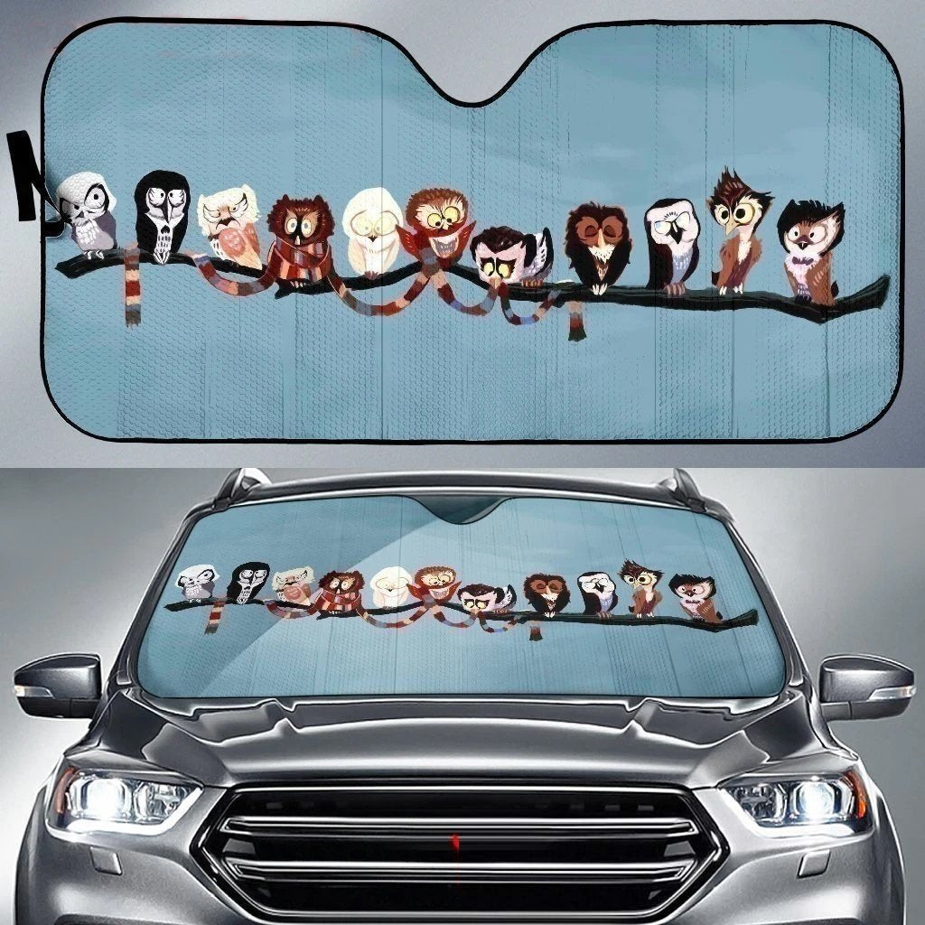 Funny Owl Doctor Who Style Car Sun Shade-Gear Wanta