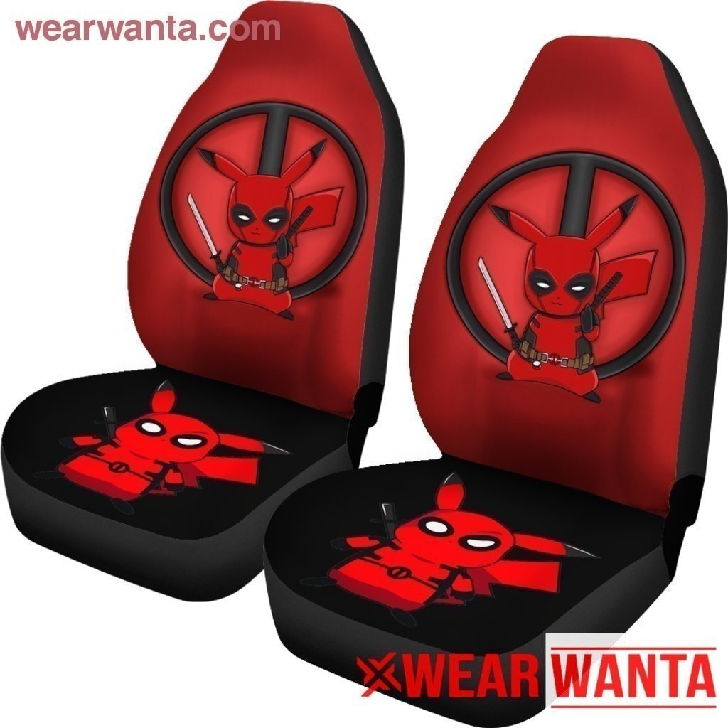 Funny Pikapool Pikachu & Deadpool Car Seat Covers Gift-Gear Wanta