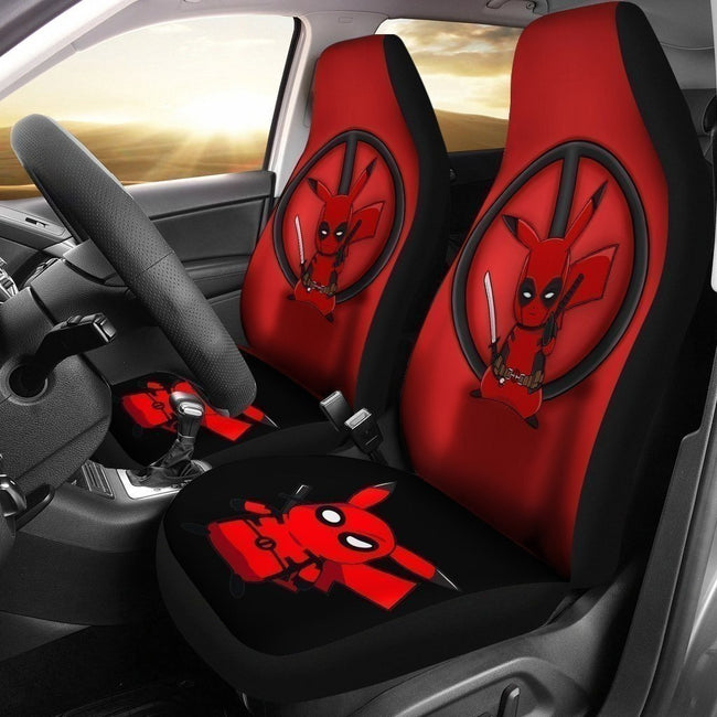 Funny Pikapool Pikachu & Deadpool Car Seat Covers Gift-Gear Wanta