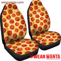 Funny Pizza Pepperoni 2 Car Seat Covers-Gear Wanta