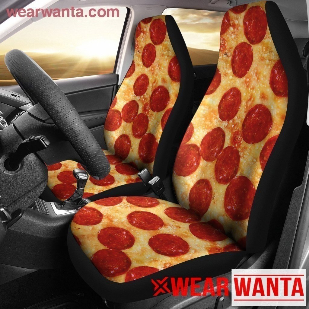 Funny Pizza Pepperoni Car Seat Covers-Gear Wanta