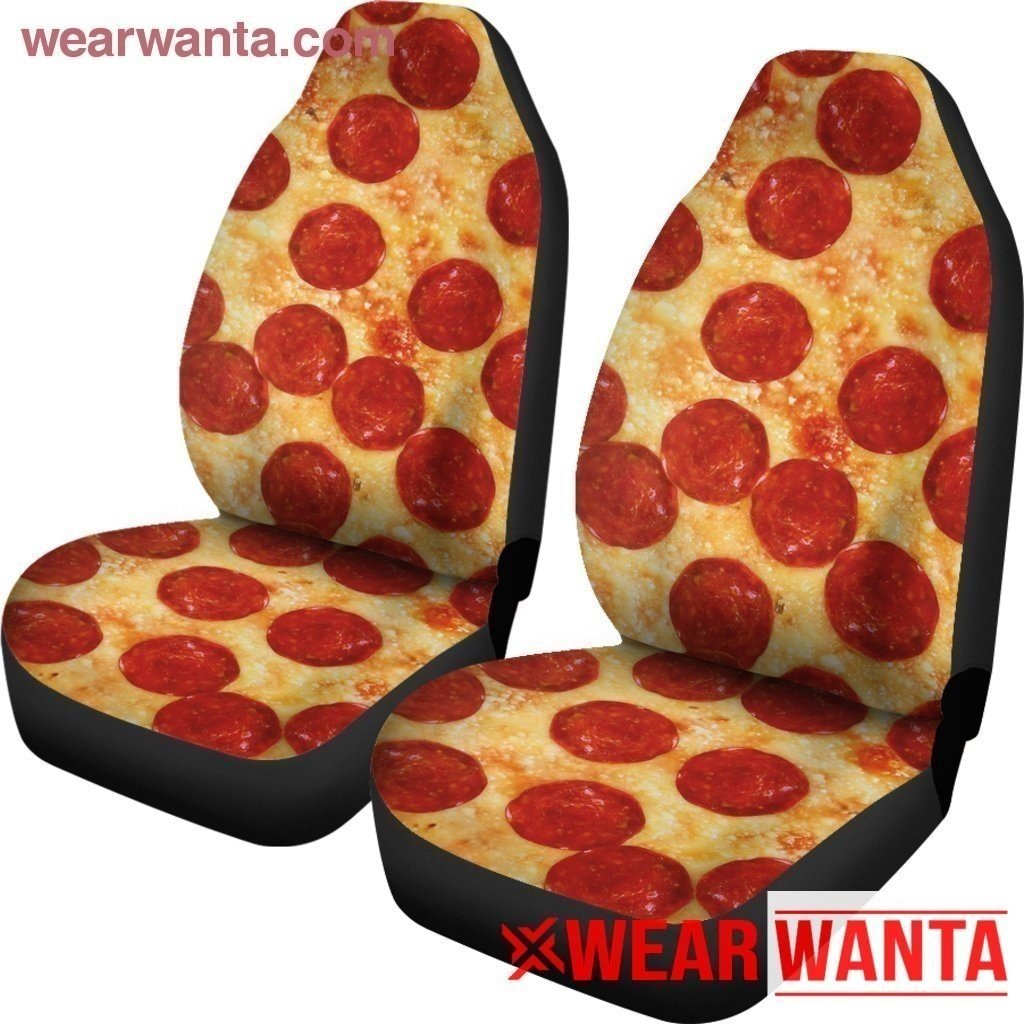 Funny Pizza Pepperoni Car Seat Covers-Gear Wanta