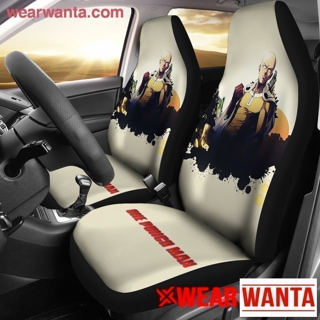 Funny Saitama One Punch Man Car Seat Covers LT03-Gear Wanta