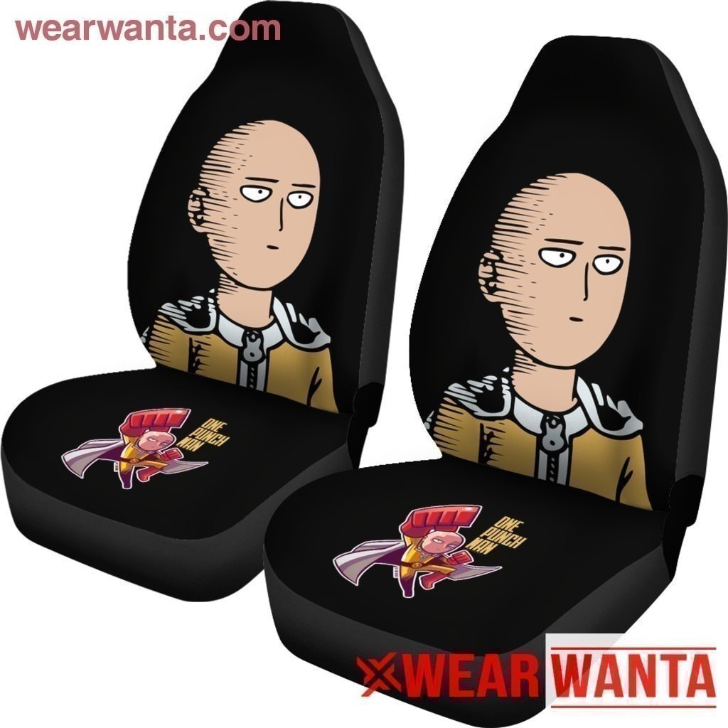 Funny Saitama One Punch Man Car Seat Covers LT03-Gear Wanta