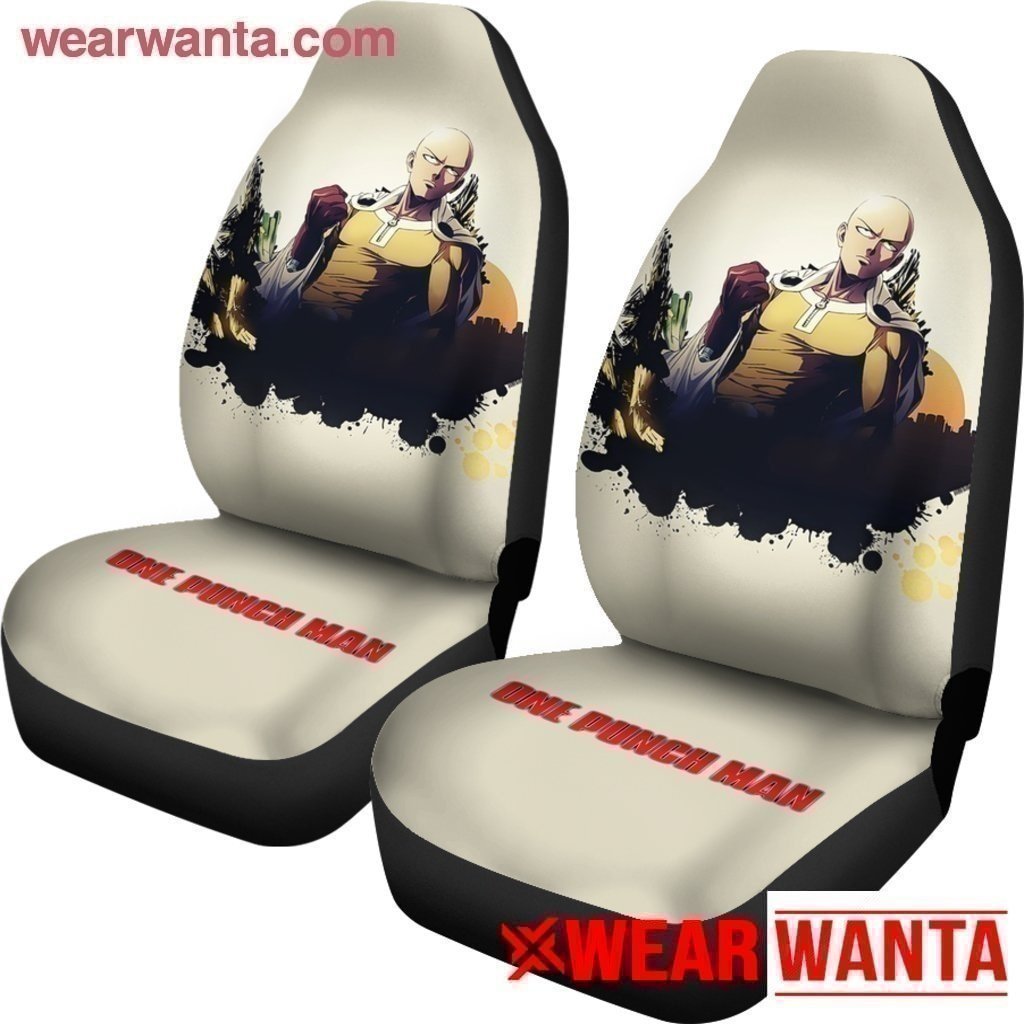 Funny Saitama One Punch Man Car Seat Covers LT03-Gear Wanta