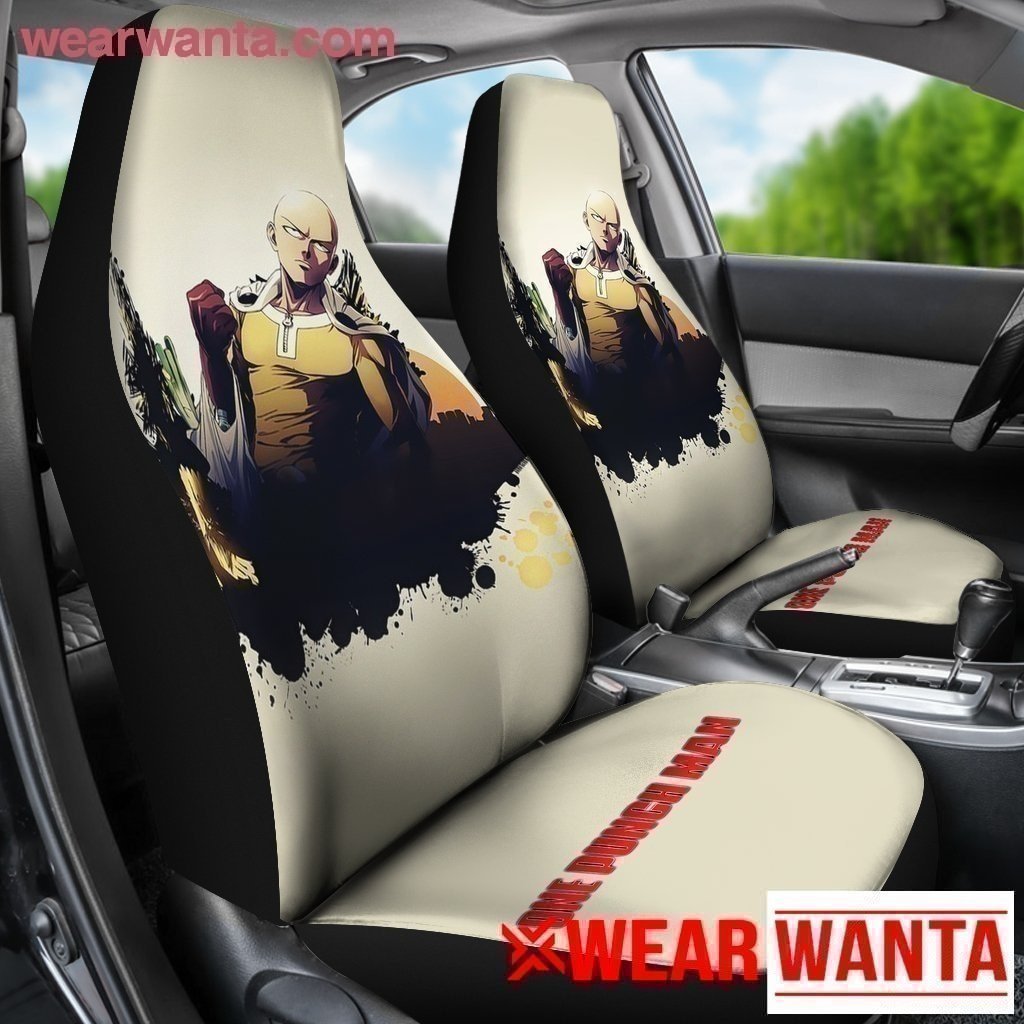 Funny Saitama One Punch Man Car Seat Covers LT03-Gear Wanta