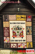 German Shepherd Dog On Dark Desert Highway Hippie Van Quilt Blanket-Gear Wanta