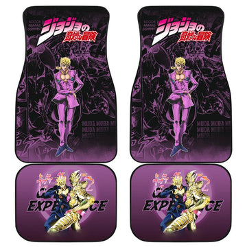 Giorno Giovanna Jojo Bizarre Adventure Gyro Manga Checkerboard Style Car Floor Mats Anime Funny-Gear Wanta