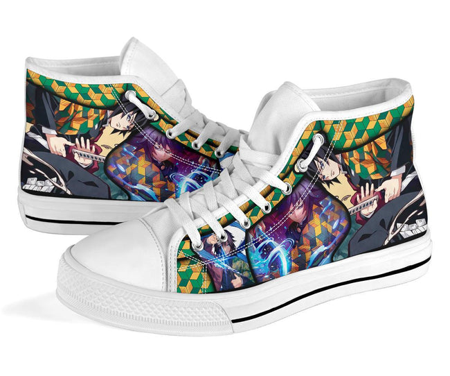 Giyuu Demon Slayer Sneaker High Top Shoes Anime Fan MN19-Gear Wanta