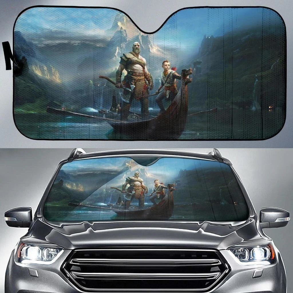 God Of War Video Game Car Sun Shade-Gear Wanta