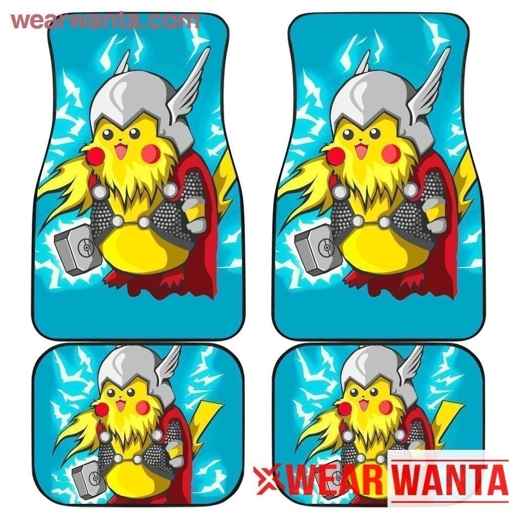 God Thunder Pikachu Car Floor Mats Custom Car Accessories-Gear Wanta