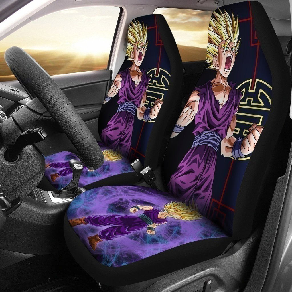 Gohan SSJ Car Seat Covers Custom Anime Dragon Ball Car Decoration-Gear Wanta