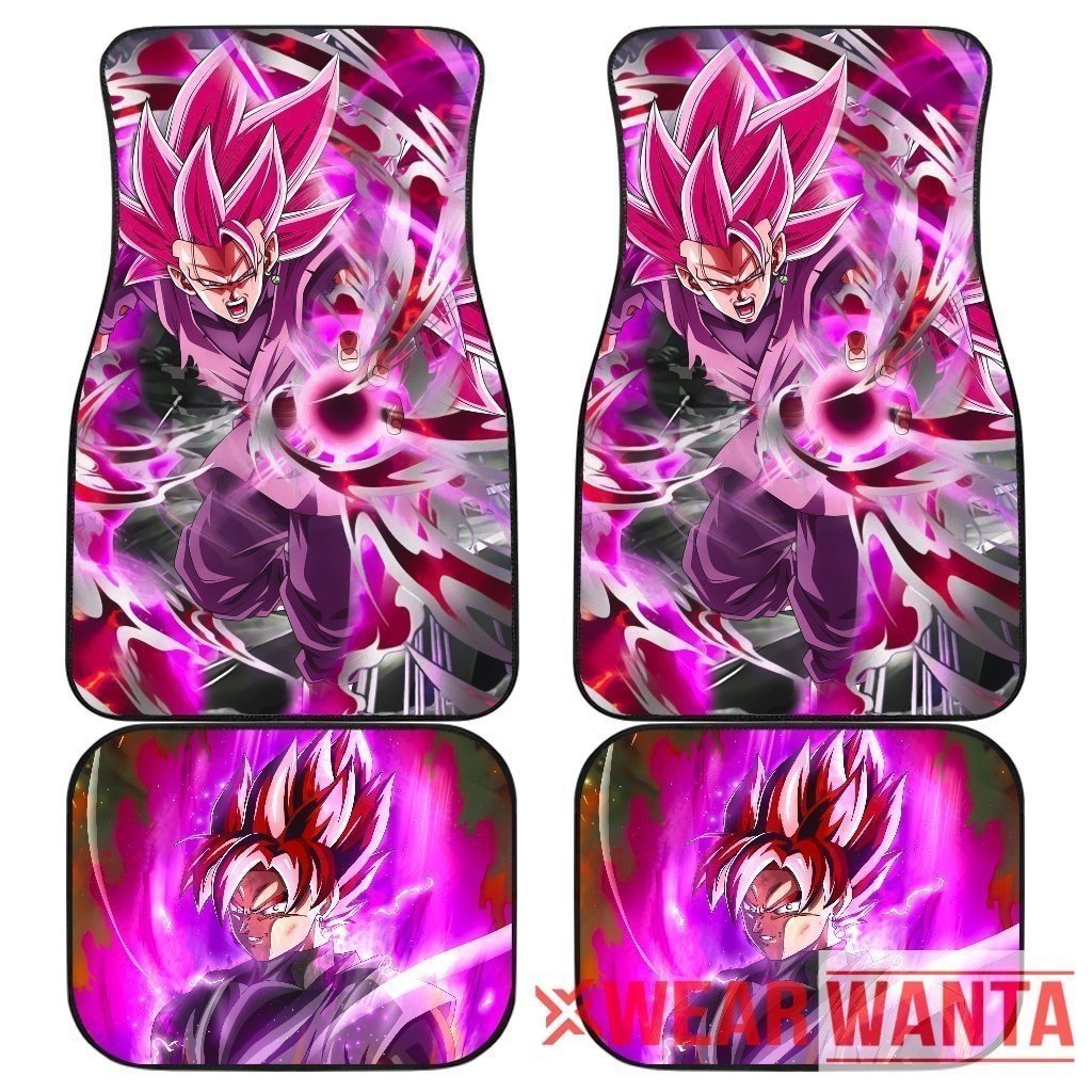 Goku Black Rose Car Floor Mats Custom Skill Dragon Ball Anime Car Accessories-Gear Wanta