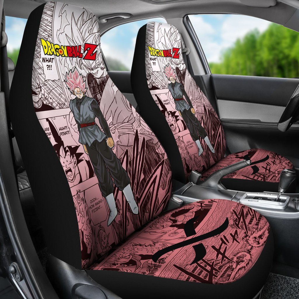 Goku Black Rose Dragon Ball Z Car Seat Covers Manga Mixed Anime-Gear Wanta