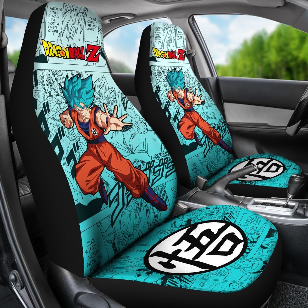 Goku Blue Dragon Ball Z Car Seat Covers Manga Mixed Anime-Gear Wanta