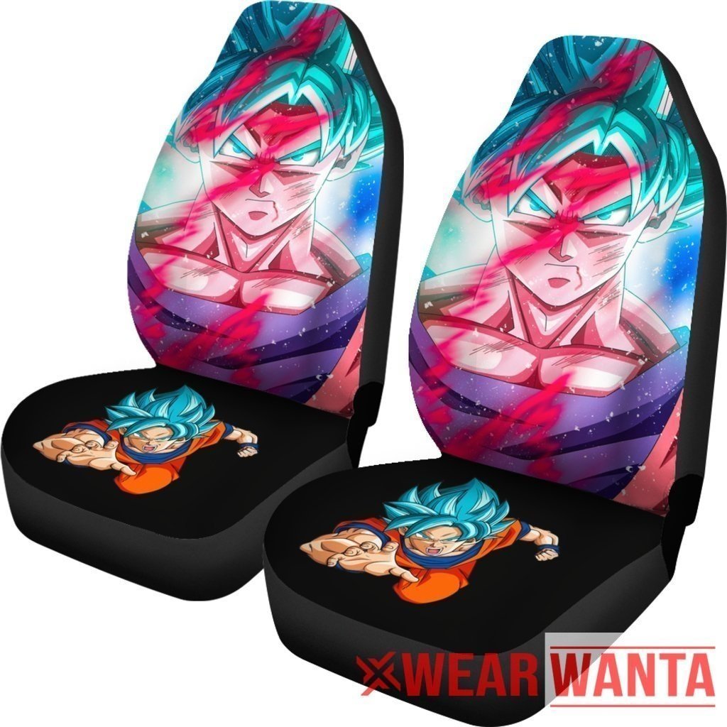 Goku Blue Hair Car Seat Covers Dragon Ball Gift Idea NH1911-Gear Wanta