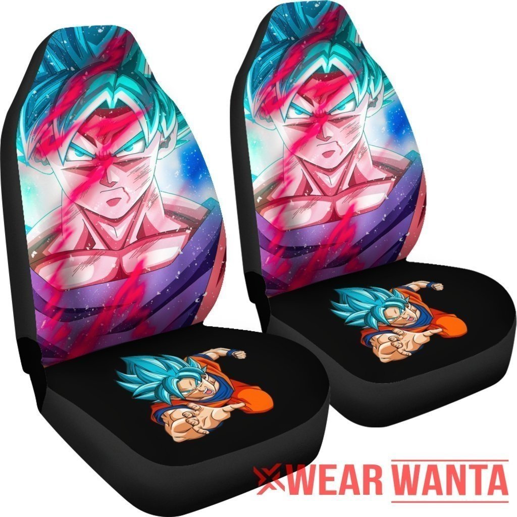 Goku Blue Hair Car Seat Covers Dragon Ball Gift Idea NH1911-Gear Wanta