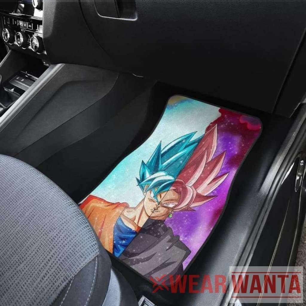 Goku Blue vs Black Rose Car Floor Mats Custom Dragon Ball Anime Car Accessories-Gear Wanta