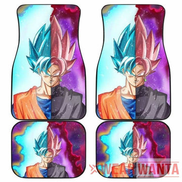 Goku Blue vs Black Rose Car Floor Mats Custom Dragon Ball Anime Car Accessories-Gear Wanta