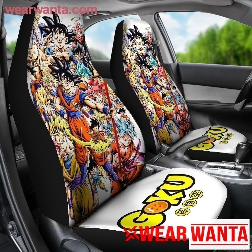 Goku Car Seat Covers Custom Dragon Ball Anime Car Accessories Accessories-Gear Wanta