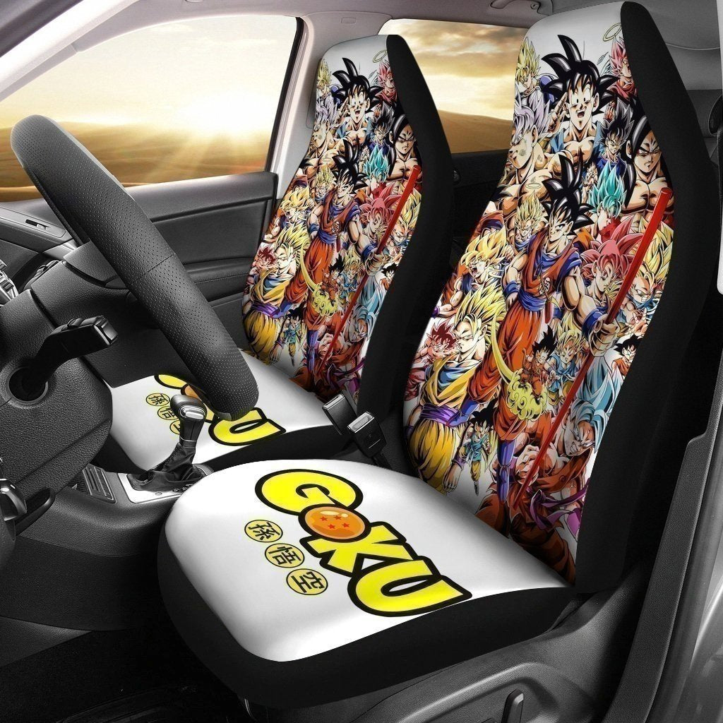 Goku Car Seat Covers Custom Dragon Ball Anime Car Accessories Accessories-Gear Wanta