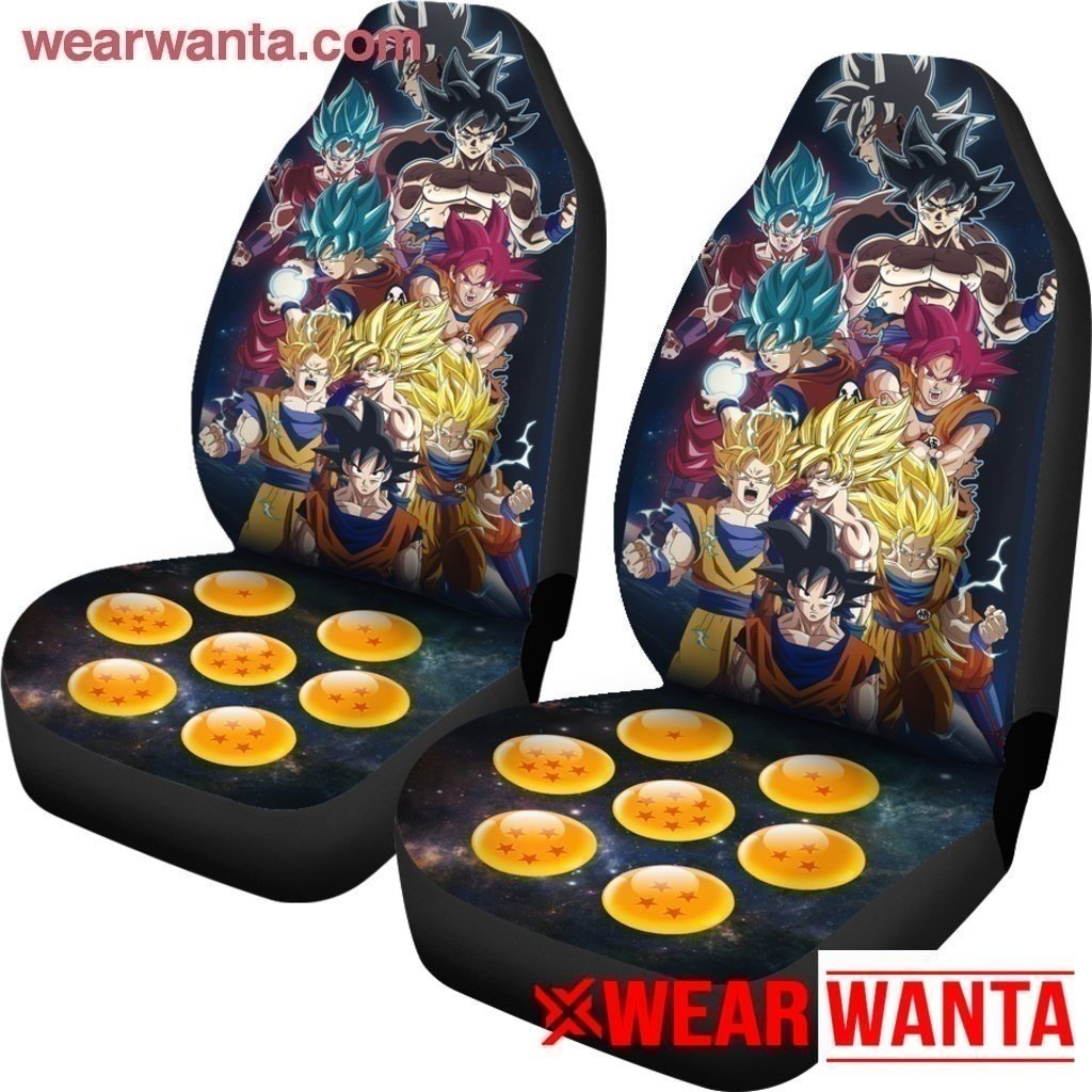 Goku Car Seat Covers Custom Dragon Ball Anime Car Accessories-Gear Wanta