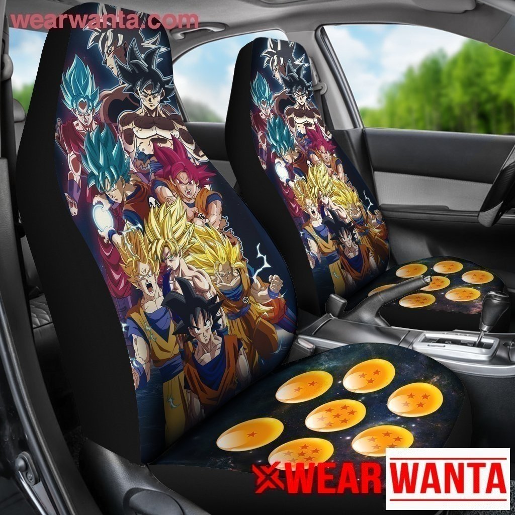 Goku Car Seat Covers Custom Dragon Ball Anime Car Accessories-Gear Wanta