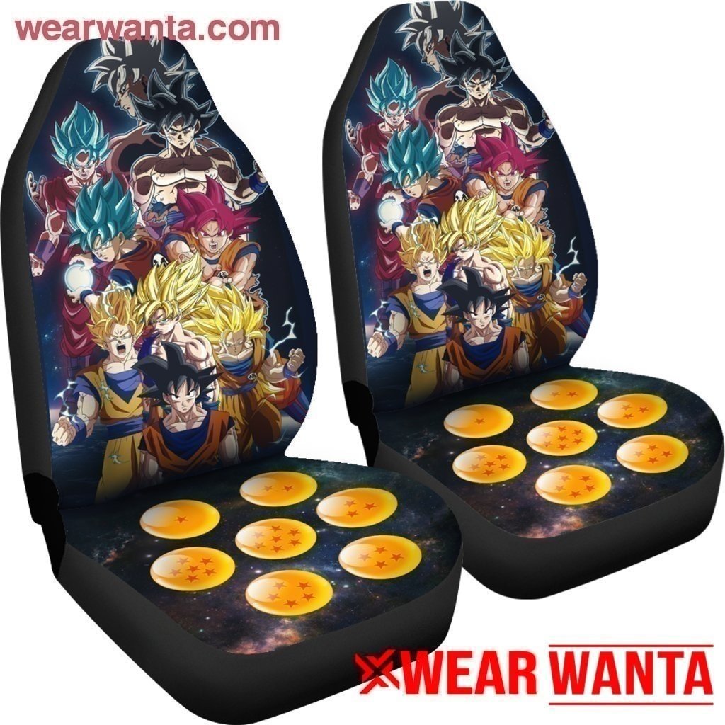 Goku Car Seat Covers Custom Dragon Ball Anime Car Accessories-Gear Wanta