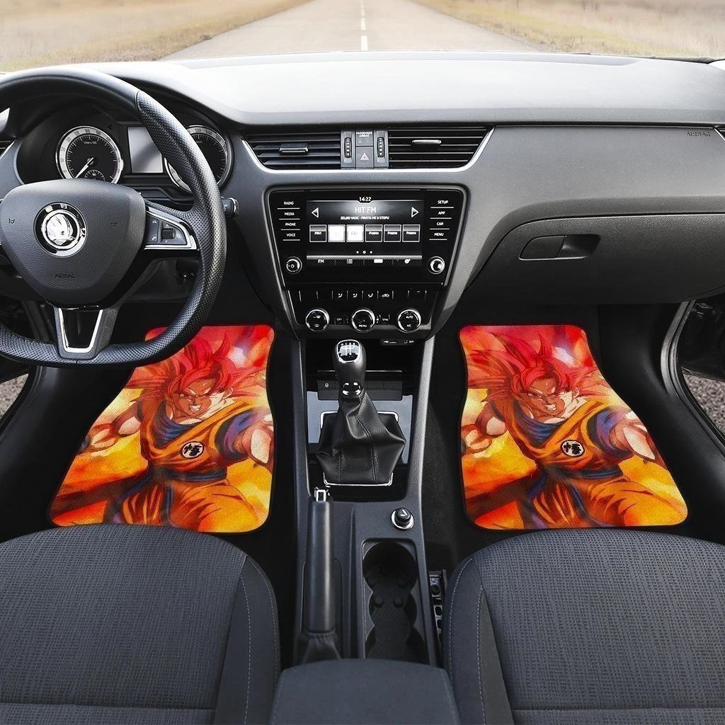 Goku God Car Floor Mats Custom Dragon Ball Anime Car Accessories-Gear Wanta