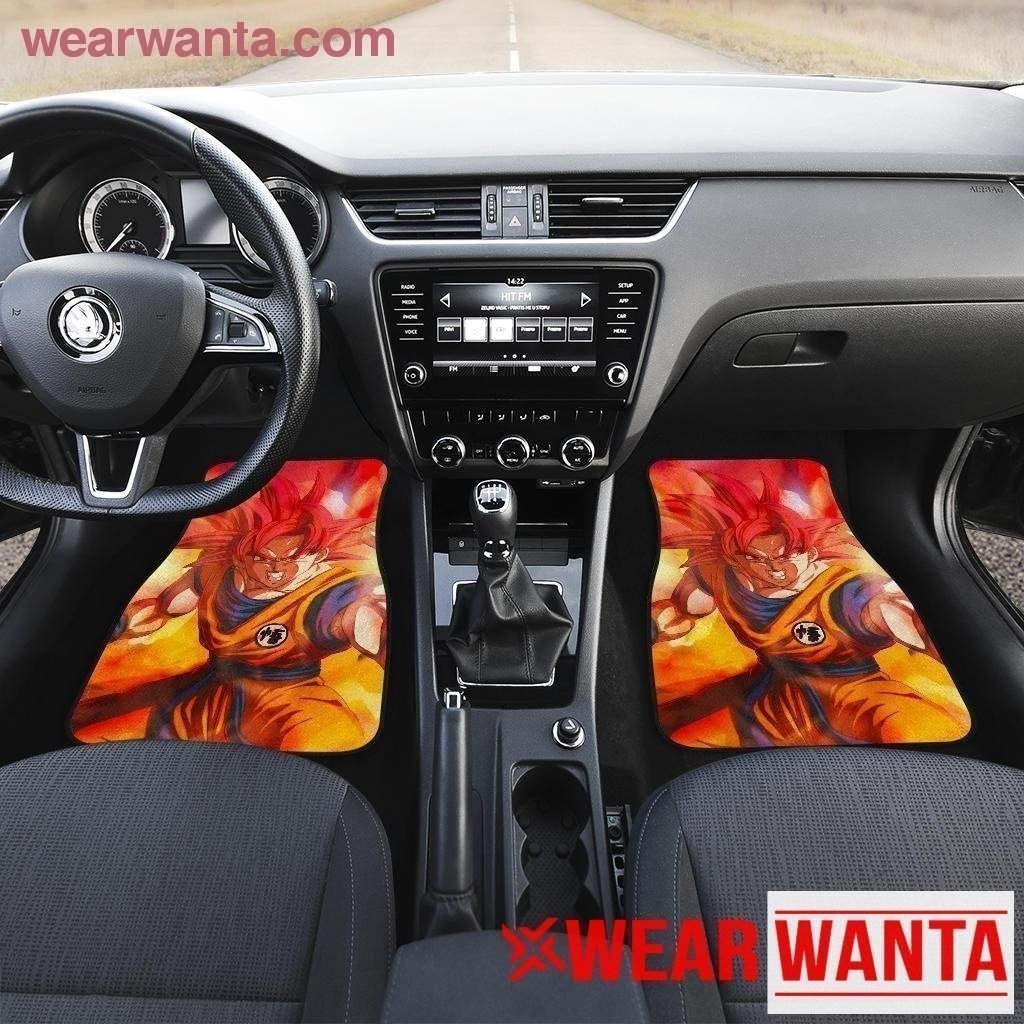 Goku God Car Floor Mats Custom Dragon Ball Anime Car Accessories-Gear Wanta