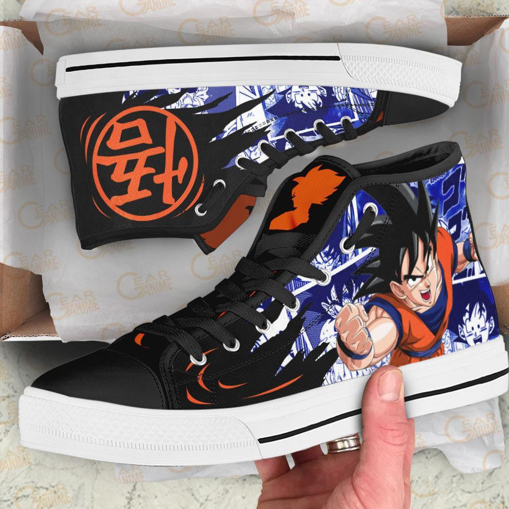 Goku High Top Shoes Custom Manga Anime Dragon Ball Sneakers-Gear Wanta