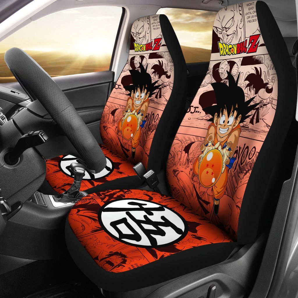 Goku Kid Smile Dragon Ball Z Car Seat Covers Manga Mixed Anime-Gear Wanta