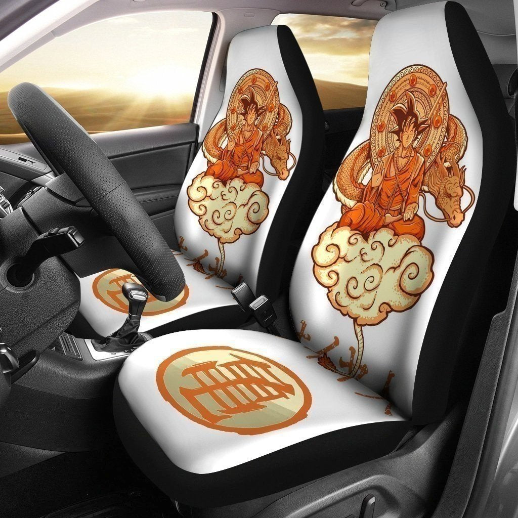 Goku Meditation Car Seat Covers Custom Dragon Ball Car Decoration-Gear Wanta