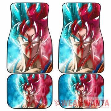 Goku SSJ Blue and God Car Floor Mats Custom Dragon Ball Anime Car Accessories-Gear Wanta