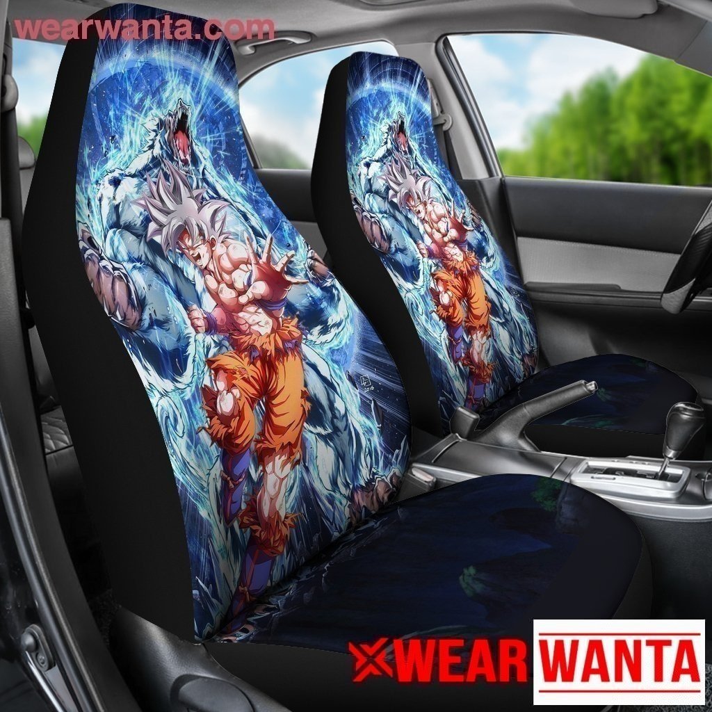 Goku Super Power Car Seat Covers Custom Anime Dragon Ball Car Decoration-Gear Wanta