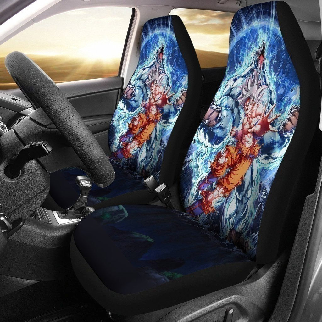 Goku Super Power Car Seat Covers Custom Anime Dragon Ball Car Decoration-Gear Wanta